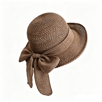 🔥Limited-time offer-Women's Wide Brim Straw Sun Hat with Bow