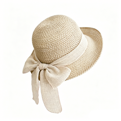 🔥Limited-time offer-Women's Wide Brim Straw Sun Hat with Bow