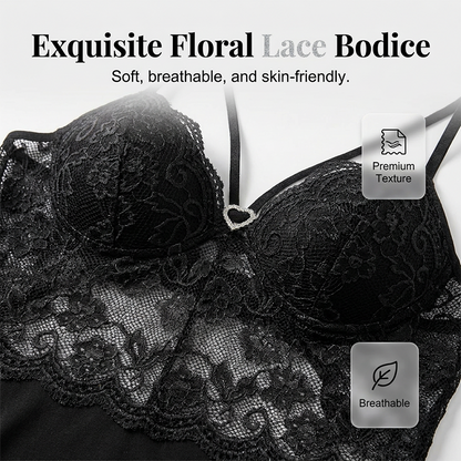 Women's Sexy Cami Nightdress with Strappy Detail