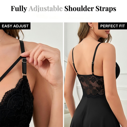 Women's Sexy Cami Nightdress with Strappy Detail