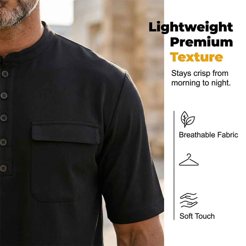 🔥Flash Sale Price-Men's Modern Casual Band Collar Two-Piece Set