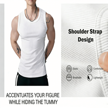 📢📢Last-day special-Men's Ribbed Muscle Tank Top