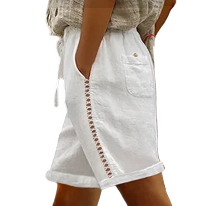 🔥Limited-time offer-Women's Casual Drawstring Shorts with Lace Detail