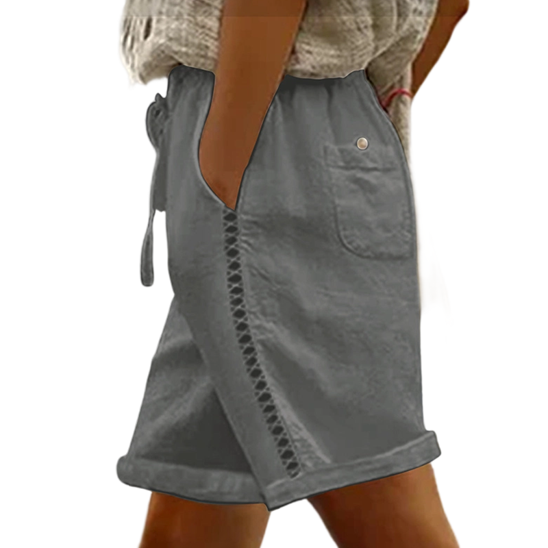 🔥Limited-time offer-Women's Casual Drawstring Shorts with Lace Detail