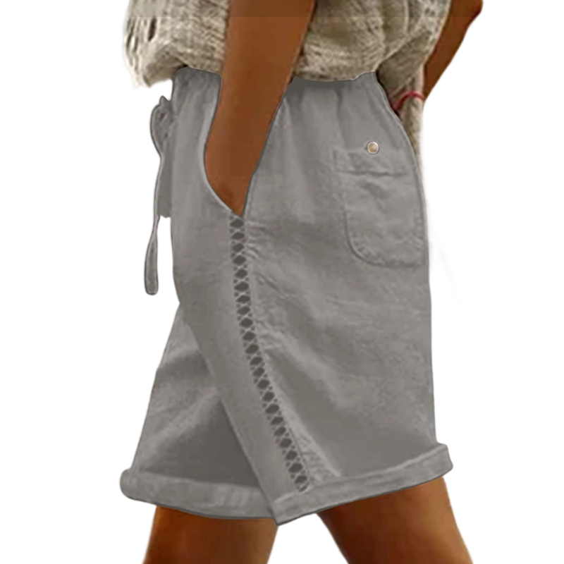 🔥Limited-time offer-Women's Casual Drawstring Shorts with Lace Detail