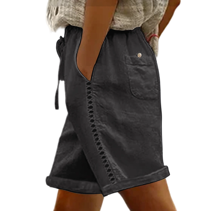 🔥Limited-time offer-Women's Casual Drawstring Shorts with Lace Detail