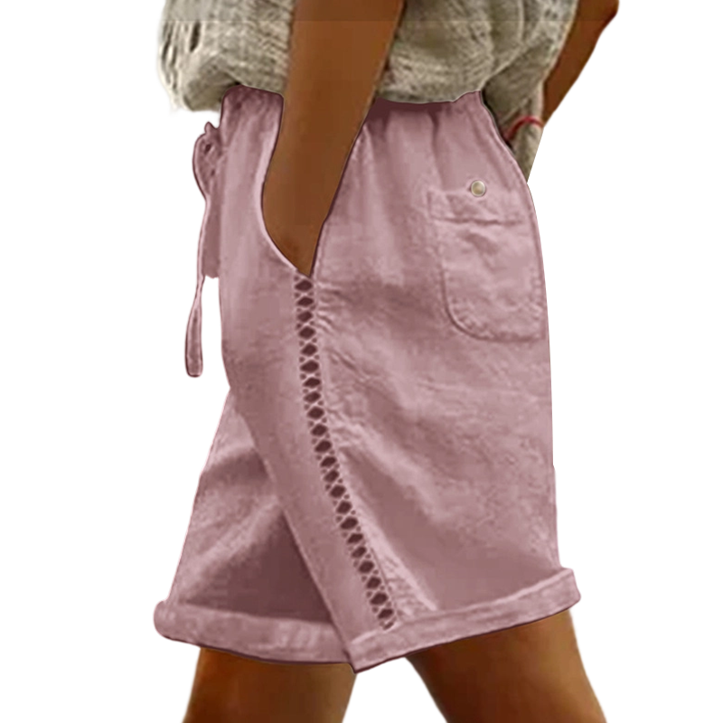 🔥Limited-time offer-Women's Casual Drawstring Shorts with Lace Detail