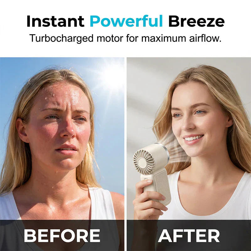 🌬️ LIMITED-TIME 49% OFF! ✨ Turbo Handheld Fan – LED Display, 6 Speeds, 3000mAh 🔋