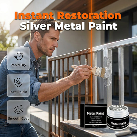 🔥 50% OFF !! 📢 Quick-Dry Silver Metal Paint | Resistant to fading, peeling and cracking ✨
