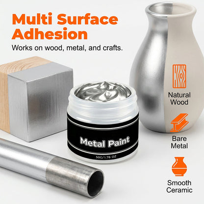 🔥 50% OFF !! 📢 Quick-Dry Silver Metal Paint | Resistant to fading, peeling and cracking ✨