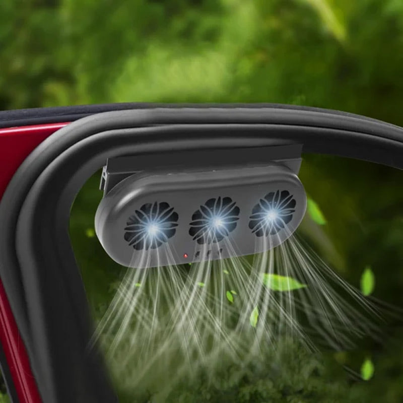 Solar Air Circulation Exhaust Fan for Car - Cooling Artifact