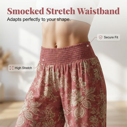 Women's Floral Print Wide-Leg Palazzo Pants