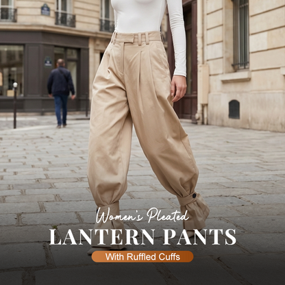 👖 LIMITED-TIME 50% OFF! ✨ Women's Pleated Lantern Pants – Ruffled Cuffs, Drawstring Waist, Flow Wide-Leg 🌸