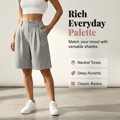 🔥50% off new arrivals-Women's Casual High-Waist Pleated Shorts