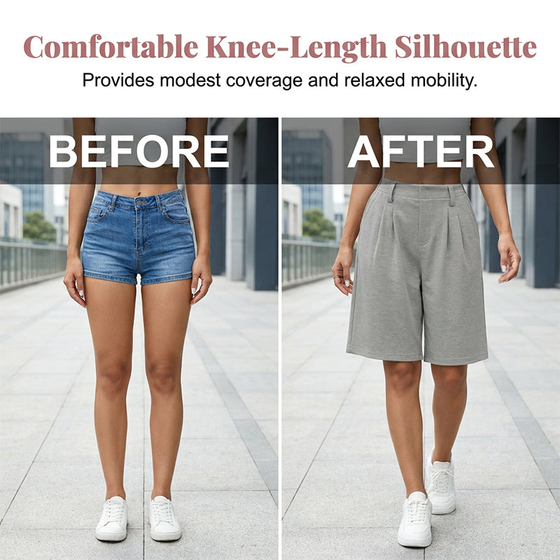 🔥50% off new arrivals-Women's Casual High-Waist Pleated Shorts