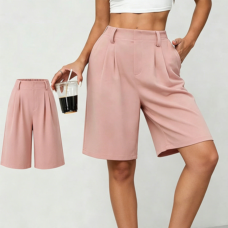 🔥50% off new arrivals-Women's Casual High-Waist Pleated Shorts