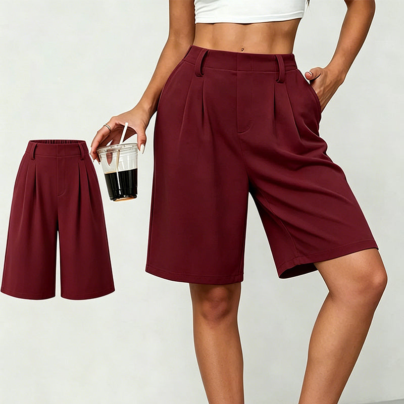 🔥50% off new arrivals-Women's Casual High-Waist Pleated Shorts