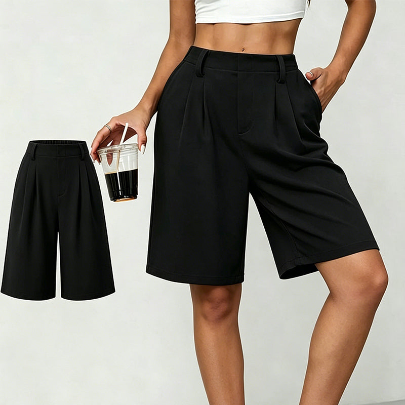 🔥50% off new arrivals-Women's Casual High-Waist Pleated Shorts