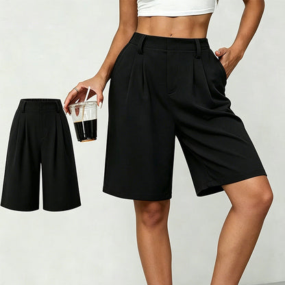 🔥50% off new arrivals-Women's Casual High-Waist Pleated Shorts