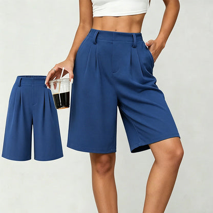 🔥50% off new arrivals-Women's Casual High-Waist Pleated Shorts