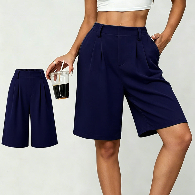 🔥50% off new arrivals-Women's Casual High-Waist Pleated Shorts