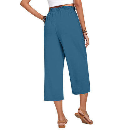 🔥New Arrivals at Special Prices-Women's Cotton Linen Wide Leg Capri Pants
