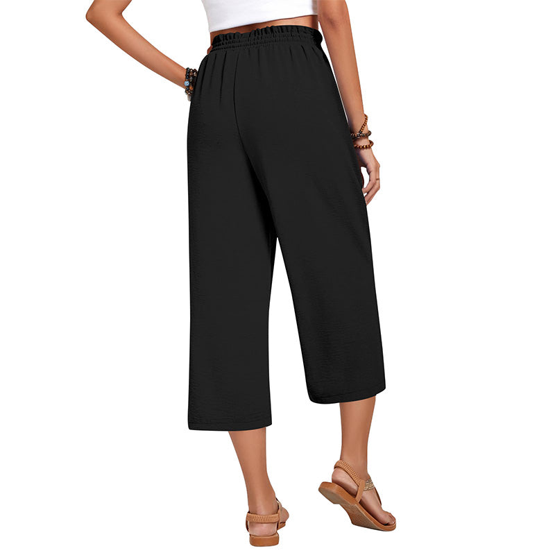 🔥New Arrivals at Special Prices-Women's Cotton Linen Wide Leg Capri Pants