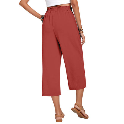 🔥New Arrivals at Special Prices-Women's Cotton Linen Wide Leg Capri Pants