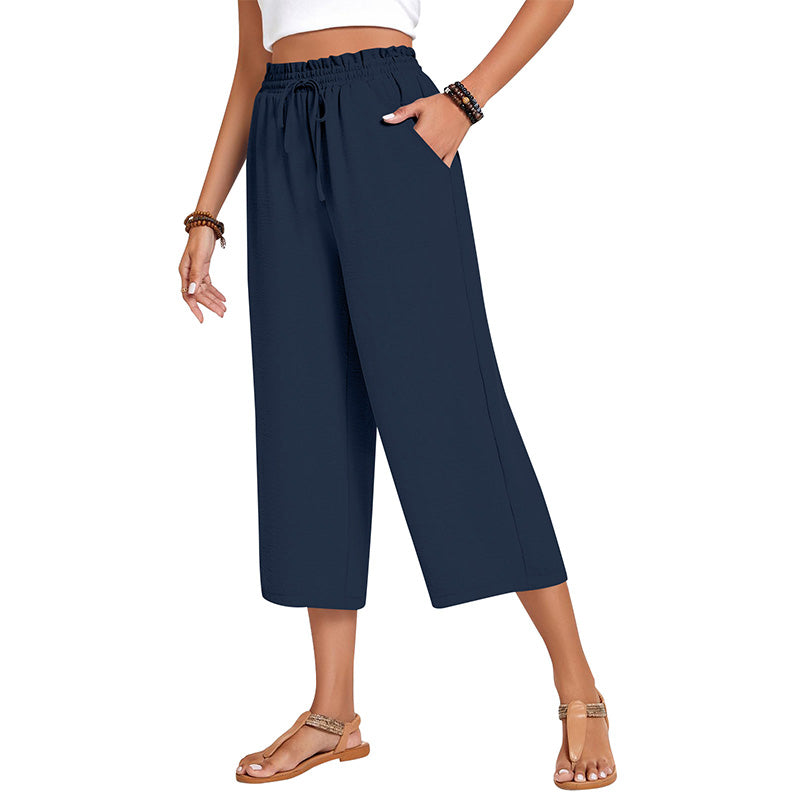 🔥New Arrivals at Special Prices-Women's Cotton Linen Wide Leg Capri Pants