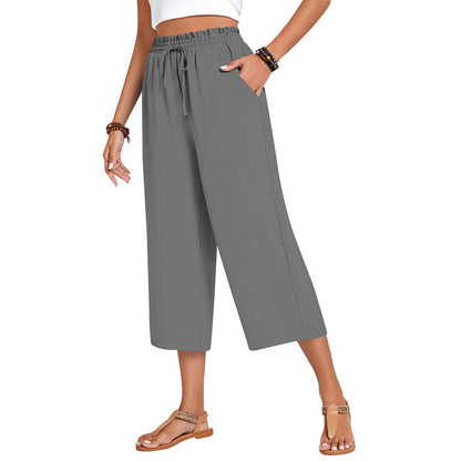 🔥New Arrivals at Special Prices-Women's Cotton Linen Wide Leg Capri Pants
