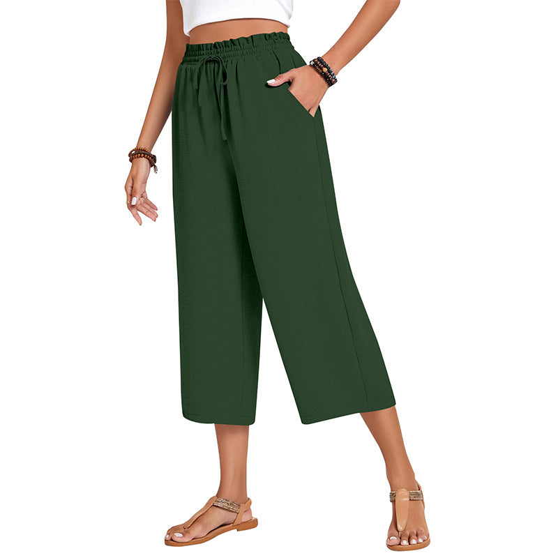 🔥New Arrivals at Special Prices-Women's Cotton Linen Wide Leg Capri Pants