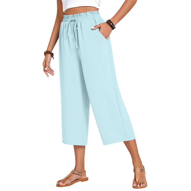 🔥New Arrivals at Special Prices-Women's Cotton Linen Wide Leg Capri Pants