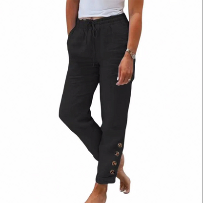🔥New Arrivals at Special Prices-Women's Drawstring Waist Pants with Buttoned Ankles