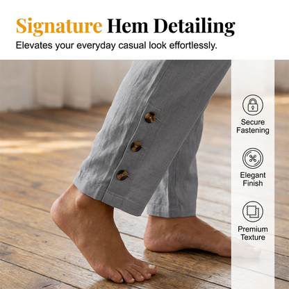 🔥New Arrivals at Special Prices-Women's Drawstring Waist Pants with Buttoned Ankles