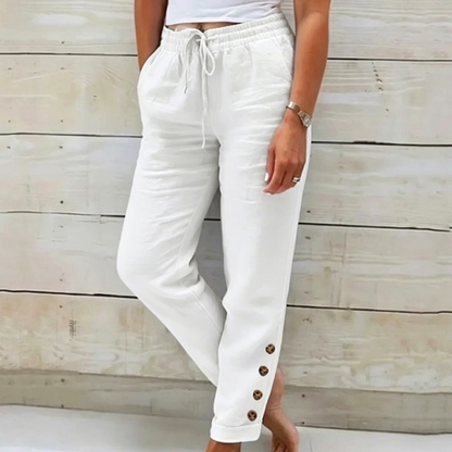 🔥New Arrivals at Special Prices-Women's Drawstring Waist Pants with Buttoned Ankles