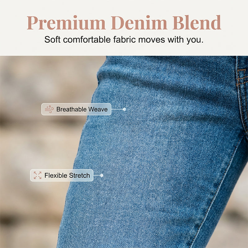 🔥Women's Casual High Waist Stretch Capri Jeans