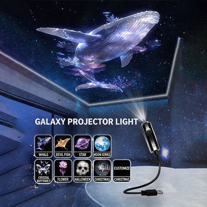 🔥Limited-time offer-USB Galaxy & Moon Projector Night Light