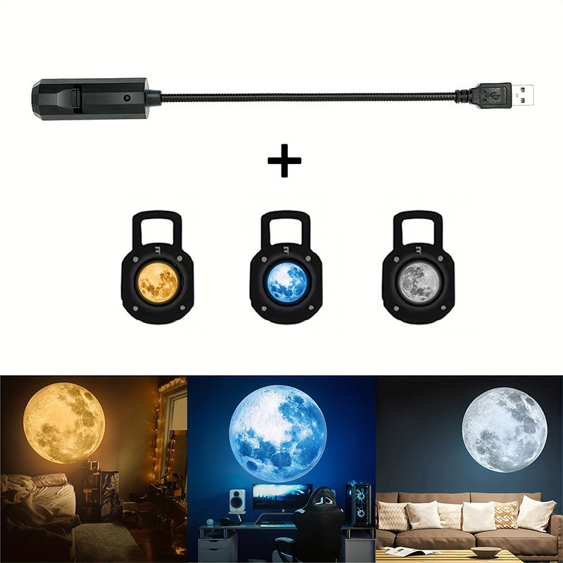 🔥Limited-time offer-USB Galaxy & Moon Projector Night Light