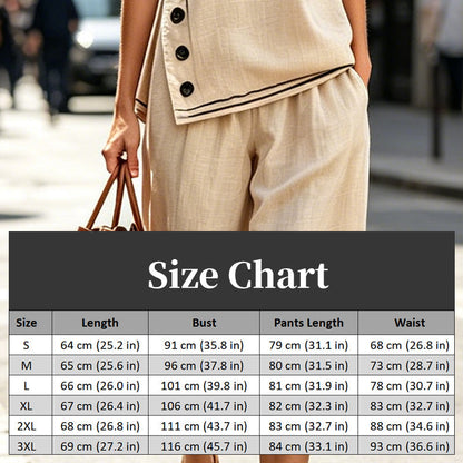 Women's Sleeveless Top & Wide-Leg Shorts Set