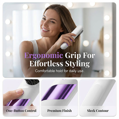 Cordless Ceramic Hair Straightener Brush