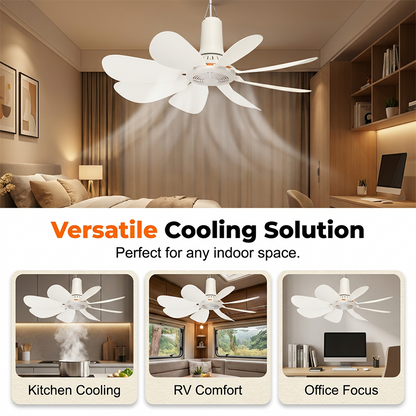 🏆LAST DAY SALE 50% OFF🔥Portable Mini Ceiling Fan with Hanging Hook