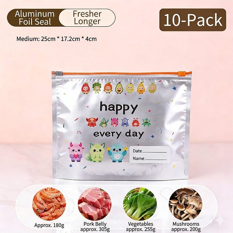 ⌛Today's Daily Special-Reusable Aluminum Foil Sealable Storage Bags (10-Pieces)