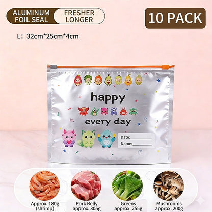 ⌛Today's Daily Special-Reusable Aluminum Foil Sealable Storage Bags (10-Pieces)