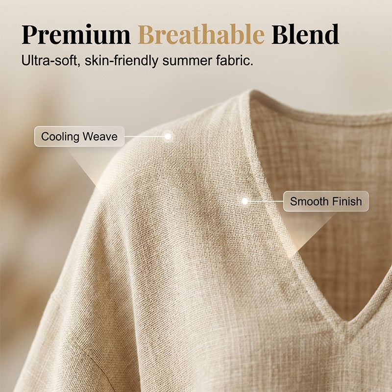 🔥Limited-time offer-Women's Summer Slouchy Loose Fit Pants Set with Batwing Sleeves