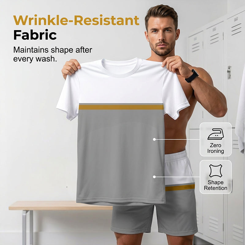 🔥Limited-time offer-Men's Summer Color-Block Sportswear Set