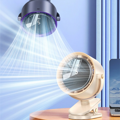🥳2026 HOT SALE🥳LAST DAY 50% OFF!🔥All-Day Cordless Clip-On Fan with 5 Speeds & Night Light