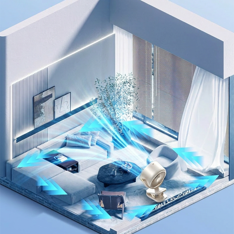 🥳2026 HOT SALE🥳LAST DAY 50% OFF!🔥All-Day Cordless Clip-On Fan with 5 Speeds & Night Light
