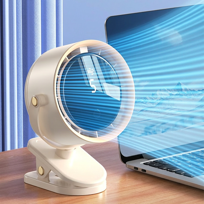 🥳2026 HOT SALE🥳LAST DAY 50% OFF!🔥All-Day Cordless Clip-On Fan with 5 Speeds & Night Light