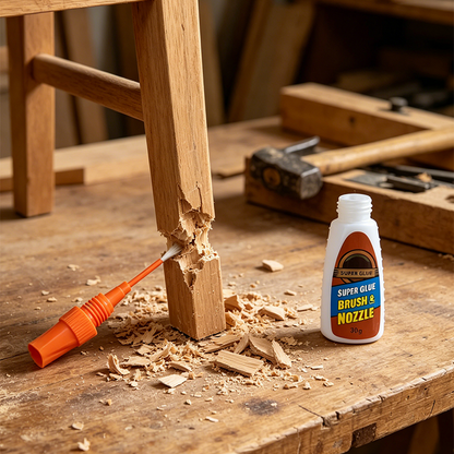 🔥Limited-time offer-Multi-Purpose Super Glue with Brush & Nozzle Applicator