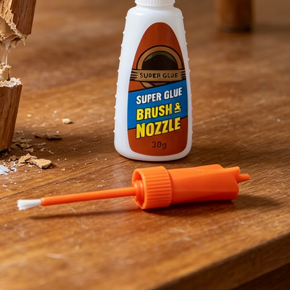 🔥Limited-time offer-Multi-Purpose Super Glue with Brush & Nozzle Applicator